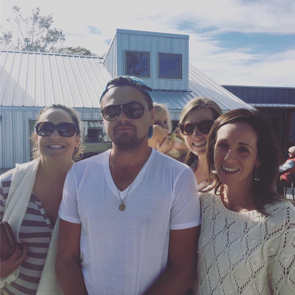 Leo takes photos with fans at Butcher and Bee (copy)